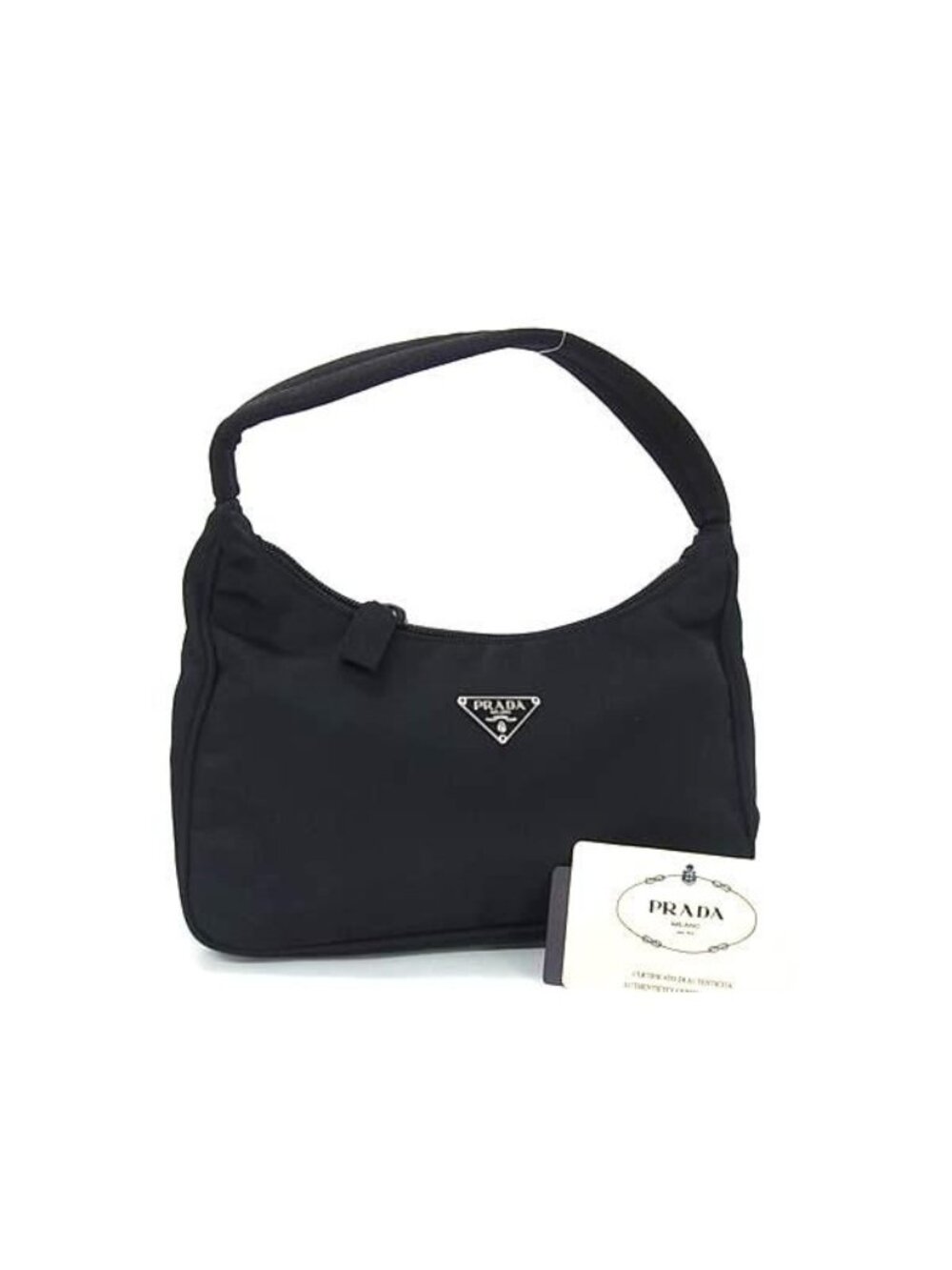 Prada Tessuto Nylon Handbag Pouch Black